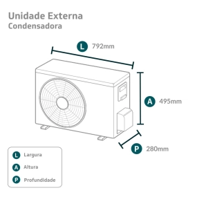 Ar-Condicionado Split HW Inverter Midea Xtreme Save Connect Black Edition 12.000 BTUs R-32 Quente/Frio 220V