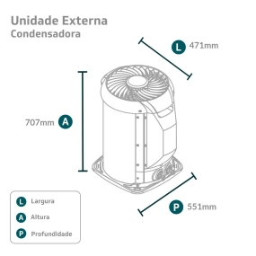 Ar-Condicionado Split HW Inverter Springer Midea AirVolution Connect 22.000 BTUs R-32 Só Frio 220V