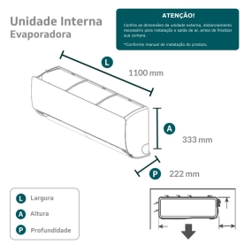 Ar-Condicionado Split HW Inverter TCL T-Pro 2.0 24.000 BTUs R-32 Quente/Frio 220V