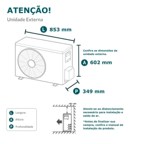 Ar-Condicionado Split HW Inverter TCL T-Pro 2.0 24.000 BTUs R-32 Quente/Frio 220V