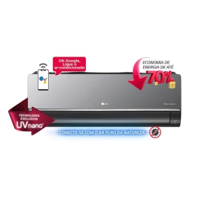 Ar-Condicionado Split HW LG Dual Inverter Voice Artcool UV Nano 9.000 BTUs Quente/Frio 220V