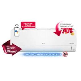 Ar-Condicionado Split HW LG Dual Inverter Voice UV Nano 9.000 BTUs Quente/Frio 220V