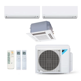Ar-CondMulti Split Inverter Daikin 28.000 (1x Evap HW 9.000 + 1x Evap HW 12.000 + 1x Evap Cassete 4 Vias 20.000) Quente/Frio 220V			