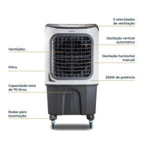 Climatizador Evaporativo Industrial 70 Litros Britania BCL70 220V