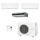 Ar-Condicionado Multi Split Inverter Fujitsu 18.000 (2x Evap HW 7.000 + 1x Evap Duto 9.000) Quente/Frio 220V