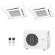 Ar-Condicionado Multi Split Inverter Fujitsu 23.000 (1x Evap Cassete 4 Vias 12.000 + 1x Evap Cassete 4 Vias 18.000) Quente/Frio 220V