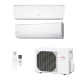 Ar-Condicionado Multi Split Inverter Fujitsu 23.000 BTUs (1x Evap HW 9.000 + 1x Evap HW 18.000) Quente/Frio 220V