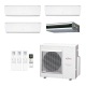 Ar-Condicionado Multi Split Inverter Fujitsu 35.000 (1x Evap HW 9.000 + 2x Evap HW 12.000 + 1x Evap Duto 12.000) Quente/Frio 220V