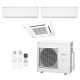 Ar-Condicionado Multi Split Inverter Fujitsu 35.000 (2x Evap HW 9.000 + 1x Evap Cassete 4 Vias 18.000) Quente/Frio 220V