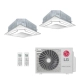 Ar-Condicionado Multi Split Inverter LG 18.000 BTUs (1x Evap Cassete 4 Vias 9.000 + 1x Evap Cassete 4 Vias 12.000) Quente/Frio 220V