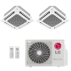 Ar-Condicionado Multi Split Inverter LG 21.000 (1x Evap Cassete 4 Vias 9.000 + 1x Evap Cassete 4 Vias 18.000) Quente/Frio 220V								