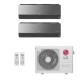 Ar-Condicionado Multi Split Inverter LG 24.000 BTUs (1x Evap HW 12.000 + 1x Evap HW 18.000) Quente/Frio 220V