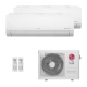 Ar-Condicionado Multi Split Inverter LG 24.000 BTUs (1x Evap HW 9.000 + 1x Evap HW 18.000 ) Quente/Frio 220V