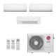 Ar-Condicionado Multi Split Inverter LG 24.000 BTUs (2x Evap HW 9.000 + 1x Evap Cassete 1 Via 12.000) Quente/Frio 220V