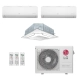 Ar-Condicionado Multi Split Inverter LG 24.000 BTUs (2x Evap HW 9.000 + 1x Evap Cassete 4 Vias 12.000) Quente/Frio 220V