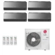 Ar-Condicionado Multi Split Inverter LG 30.000 (2x Evap HW Artcool 7.000 + 1x Evap HW Artcool 12.000 + 1x Evap HW Artcool 18.000) Quente/Frio 220V