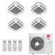 Ar-Condicionado Multi Split Inverter LG 30.000 (3x Evap Cassete 4 Vias 9.000 + 1x Evap Cassete 4 Vias 24.000) Quente/Frio 220V