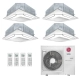 Ar-Condicionado Multi Split Inverter LG 30.000 BTUs (2x Evap K7 4 Vias 9.000 + 1x Evap K7 4 Vias 12.000 + 1x Evap K7 4 Vias 18.000) Quente/Frio 220V
