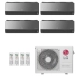 Ar-Condicionado Multi Split Inverter LG 30,000 (3x Evap HW Artcool 9,000 + 1x Evap HW Artcool 12,000) Quente/Frio 220V