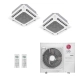 Ar-Condicionado Multi Split Inverter LG 36.000 (2x Evap Cassete 4 Vias 18.000) Quente/Frio 220V