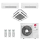 Ar-Condicionado Multi Split Inverter LG 48.000 (1x Evap Cassete 9.000 + 1x Evap Cassete 12.000 + 1x Evap Cassete 18.000) Quente/Frio 220V