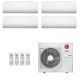 Ar-Condicionado Multi Split Inverter LG 48.000 (2x Evap HW 9.000 + 1x Evap HW 12.000 + 1x Evap HW 18.000) Quente/Frio 220V