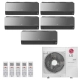Ar-Condicionado Multi Split Inverter LG 48.000 (2x Evap HW Artcool 7.000 + 1x Evap HW Artcool 9.000 + 2x Evap HW Artcool 18.000) Quente/Frio 220V