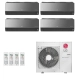 Ar-Condicionado Multi Split Inverter LG 48.000 (3x Evap HW Artcool 9.000 + 1x Evap HW Artcool 24.000) Quente/Frio 220V