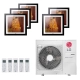 Ar-Condicionado Multi Split Inverter LG 48.000 (3x Evaporadora Artcool Gallery 9.000 + 2x Evap Artcool Gallery 12.000) Quente/Frio 220V