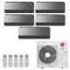 Ar-Condicionado Multi Split Inverter LG 48.000 (4x Evap HW Artcool 9.000 + 1x Evap HW Artcool 12.000) Quente/Frio 220V