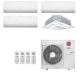 Ar-Condicionado Multi Split Inverter LG 48.000 BTUs (3x Evap HW 9.000 + 1x Evap Cassete 4 Vias 24.000) Quente/Frio 220V