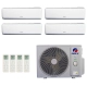 Ar-Condicionado Multi Split Inverter R-32 Gree 36.000 (1x Evap HW 9.000 + 3x Evap HW 12.000) Quente/Frio 220V